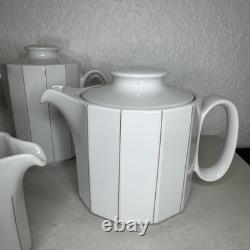 Vintage Rosenthal-Continental CORFU 17 Piece Tea Coffee Servce Polygon Gold Line