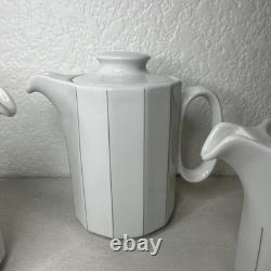 Vintage Rosenthal-Continental CORFU 17 Piece Tea Coffee Servce Polygon Gold Line