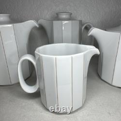 Vintage Rosenthal-Continental CORFU 17 Piece Tea Coffee Servce Polygon Gold Line