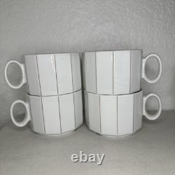 Vintage Rosenthal-Continental CORFU 17 Piece Tea Coffee Servce Polygon Gold Line