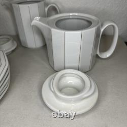 Vintage Rosenthal-Continental CORFU 17 Piece Tea Coffee Servce Polygon Gold Line