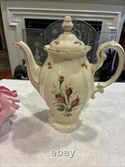 Vintage Rosenthal Germany Pompadour Tea / Coffee Pot With Creamer & Sugar Set