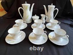 Vintage Rosenthal Raymond Loewy Form 2000 Bunte Blatter coffee set
