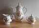 Vintage Roslau Bavaria White/gold Tea Or Coffee Set Of Pot, Creamer & Sugar Bowl