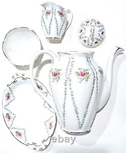 Vintage Royal Albert Bone China England Minuet Coffee Pot 4 Piece Set