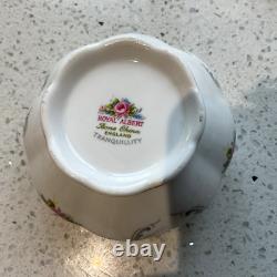 Vintage Royal Albert Bone China Tranquility Coffee Pot Cups Saucers, Sugar Milk