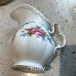 Vintage Royal Albert Bone China Tranquility Coffee Pot Cups Saucers, Sugar Milk