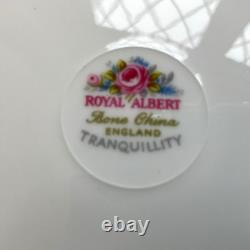 Vintage Royal Albert Bone China Tranquility Coffee Pot Cups Saucers, Sugar Milk