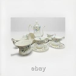 Vintage Royal Albert Brigadoon Coffee Set, Beautiful thistle Design 15 Pieces