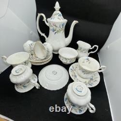 Vintage Royal Albert Brigadoon Coffee Set, Beautiful thistle Design 15 Pieces