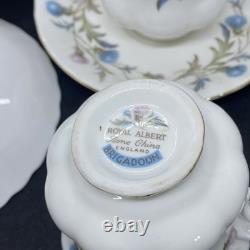 Vintage Royal Albert Brigadoon Coffee Set, Beautiful thistle Design 15 Pieces