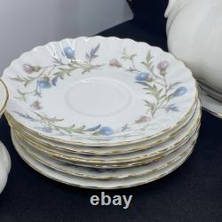 Vintage Royal Albert Brigadoon Coffee Set, Beautiful thistle Design 15 Pieces