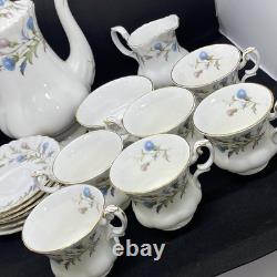 Vintage Royal Albert Brigadoon Coffee Set, Beautiful thistle Design 15 Pieces