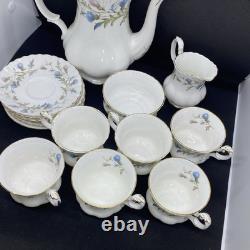 Vintage Royal Albert Brigadoon Coffee Set, Beautiful thistle Design 15 Pieces