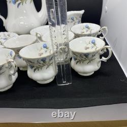 Vintage Royal Albert Brigadoon Coffee Set, Beautiful thistle Design 15 Pieces