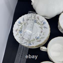 Vintage Royal Albert Brigadoon Coffee Set, Beautiful thistle Design 15 Pieces