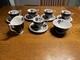 Vintage Royal Albert Masquerade (silver Rim) Bone China Tea & Coffee Set 34 Pcs