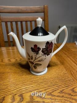 Vintage Royal Albert Masquerade (silver rim) Bone China Tea & Coffee Set 34 Pcs