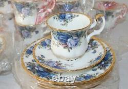 Vintage Royal Albert Moonlight Rose 21-Piece Coffee Set inc Coffee Pot UNUSED