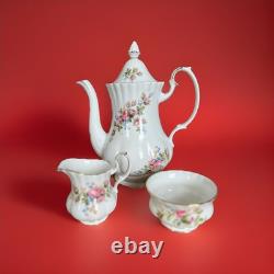 Vintage Royal Albert Moss Rose 4pc Coffee Pot Set c1956