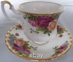 Vintage Royal Albert Old Country Roses 1962 Set of 6 Coffee Cups & Saucers