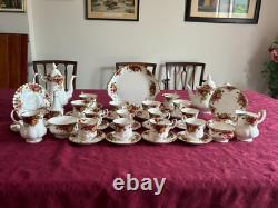 Vintage Royal Albert Old Country Roses Tea And Coffee Set 44 Pieces
