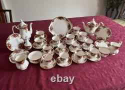 Vintage Royal Albert Old Country Roses Tea And Coffee Set 44 Pieces