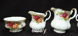 Vintage Royal Albert Old Country Roses Tea Coffee Pot Set with 6 Cups & Saucers