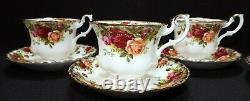 Vintage Royal Albert Old Country Roses Tea Coffee Pot Set with 6 Cups & Saucers