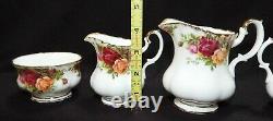 Vintage Royal Albert Old Country Roses Tea Coffee Pot Set with 6 Cups & Saucers