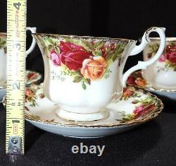 Vintage Royal Albert Old Country Roses Tea Coffee Pot Set with 6 Cups & Saucers
