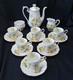 Vintage Royal Albert Primrose And Violets Coffee Set For Six 18 Pieces