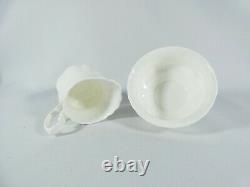 Vintage Royal Albert Reverie 15pc Coffee Set Pot Cup Saucer Duo White Bone China