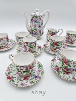 Vintage Royal Albert Summer Glory Coffee Set. Afternoon Tea