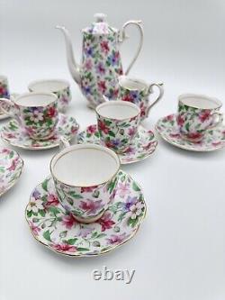Vintage Royal Albert Summer Glory Coffee Set. Afternoon Tea
