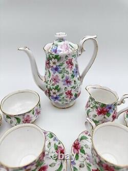 Vintage Royal Albert Summer Glory Coffee Set. Afternoon Tea