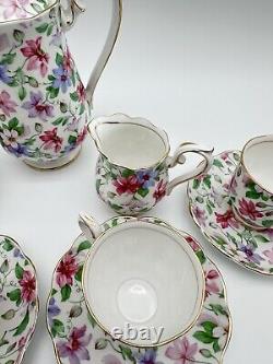 Vintage Royal Albert Summer Glory Coffee Set. Afternoon Tea