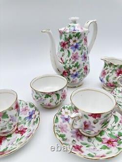 Vintage Royal Albert Summer Glory Coffee Set. Afternoon Tea