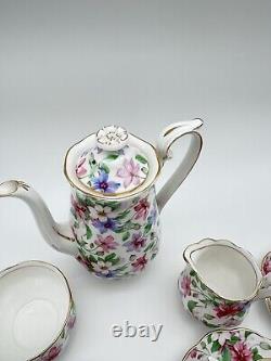 Vintage Royal Albert Summer Glory Coffee Set. Afternoon Tea