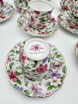 Vintage Royal Albert Summer Glory Coffee Set. Afternoon Tea