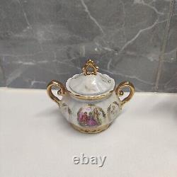 Vintage Royal China Lusterware Courting Couple Tea Set for 6 Made In Japan