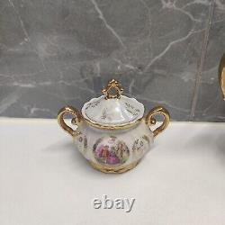 Vintage Royal China Lusterware Courting Couple Tea Set for 6 Made In Japan