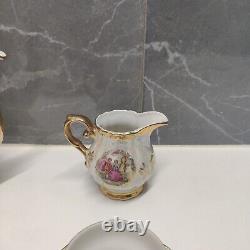 Vintage Royal China Lusterware Courting Couple Tea Set for 6 Made In Japan