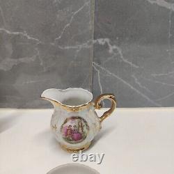 Vintage Royal China Lusterware Courting Couple Tea Set for 6 Made In Japan