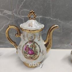 Vintage Royal China Lusterware Courting Couple Tea Set for 6 Made In Japan