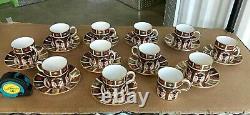 Vintage Royal Crown Derby Bone China Demitasse Coffee Set, 20 pcs