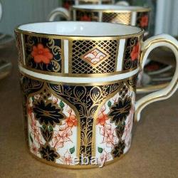 Vintage Royal Crown Derby Bone China Demitasse Coffee Set, 20 pcs