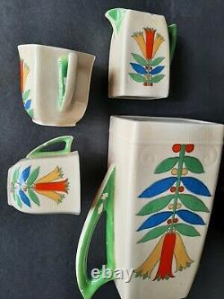 Vintage Royal Doulton 1930's Demitasse Coffee Set Porcelain Mecca 5103 Art Deco