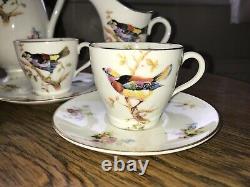 Vintage Royal Doulton Birds Part Coffee Set Circa 1920s Pattern H1422