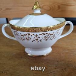 Vintage Royal Doulton Bone China Belmont Gold H4991 3 Piece Coffee Set